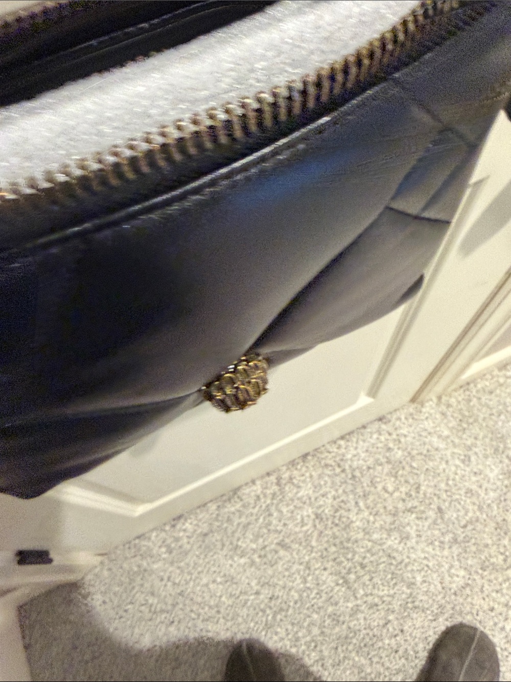 NWT Kurt Geiger Black Kensington Puff 3 Pouch - Picture 3 of 8
